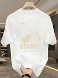 Kadın T-Shirt "GANDHI The Project" Baskılı Kısa Kollu tişört - Beyaz
