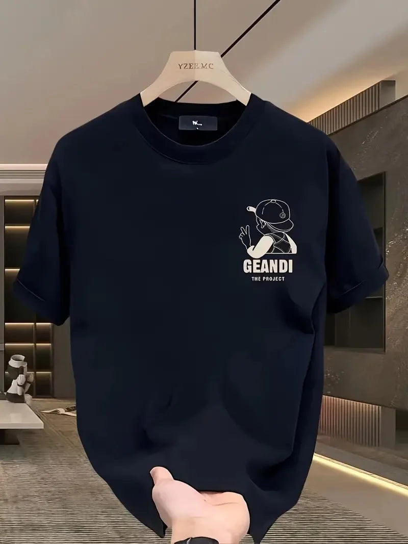 Kadın T-Shirt  "GANDHI The Project" Baskılı Kısa Kollu tişört - Siyah